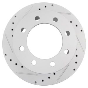 Chevrolet GMC Rear Semi-Metallic Premium G-Coated Brake Pad & Rotor Kit with Calipers TRQ Performance BKA27016