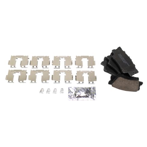 Toyota Avalon Camry Lexus ES350 Rear Ceramic Premium G-Coated Brake Pad & Rotor Kit with Performance Calipers & Hoses TRQ Performance BKA33791