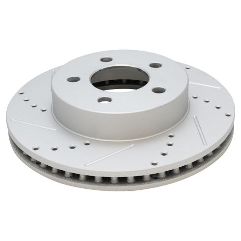 2002-07 Jeep Liberty Front Semi-Metallic Premium G-Coated Performance Brake Pad & Rotor Kit with Calipers & Hoses TRQ Performance BKA34019 - Image 3