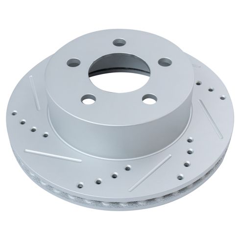 Jeep Cherokee Wrangler Front Ceramic Premium G-Coated Brake Pad & Rotor Kit with Calipers & Hoses TRQ Performance BKA34075