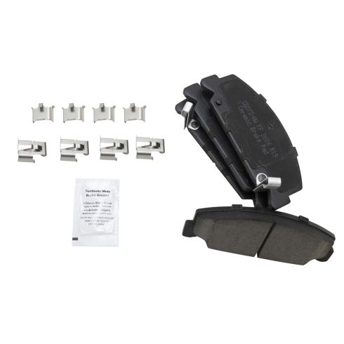 Honda Civic Front Ceramic Premium G-Coated Brake Pad & Rotor Kit with Calipers & Hoses TRQ Performance BKA34091