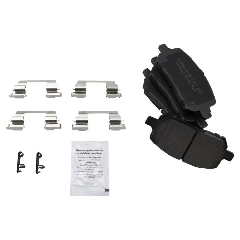Chevrolet Pontiac Saturn Front Ceramic Premium G-Coated Brake Pad & Rotor Kit with Calipers & Hoses TRQ Performance BKA34335 - Image 2