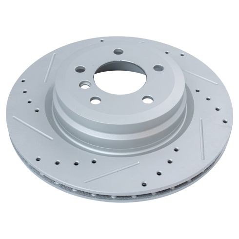 BMW 335d 335i 335i xDrive 335xi Front & Rear Semi-Metallic Premium G-Coated Brake Pad & Rotor Kit TRQ Performance BKA35646