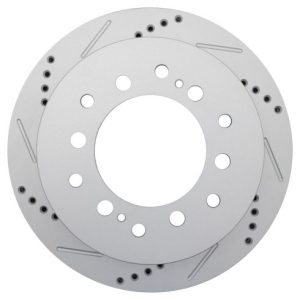 Toyota 4Runner FJ Cruiser Rear Semi-Metallic Premium G-Coated Brake Pad & Rotor Kit with Calipers TRQ Performance BKA35678