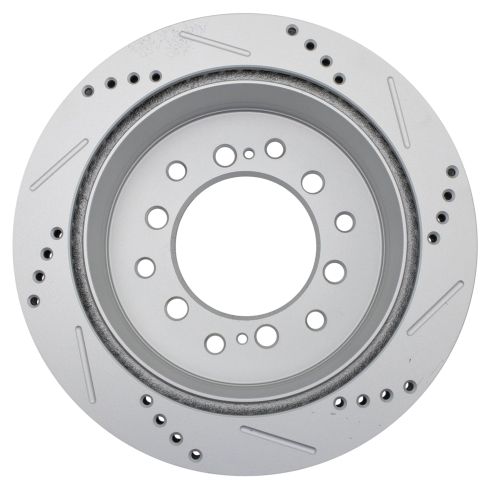 Toyota 4Runner FJ Cruiser Rear Semi-Metallic Premium G-Coated Brake Pad & Rotor Kit with Calipers TRQ Performance BKA35678