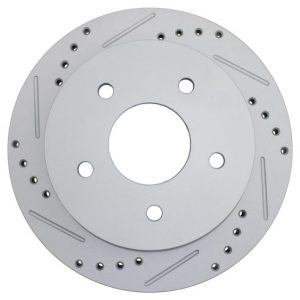 Chevrolet GMC Olds Isuzu Rear Semi-Metallic Premium G-Coated Brake Pad & Rotor Kit with Calipers TRQ Performance BKA35718
