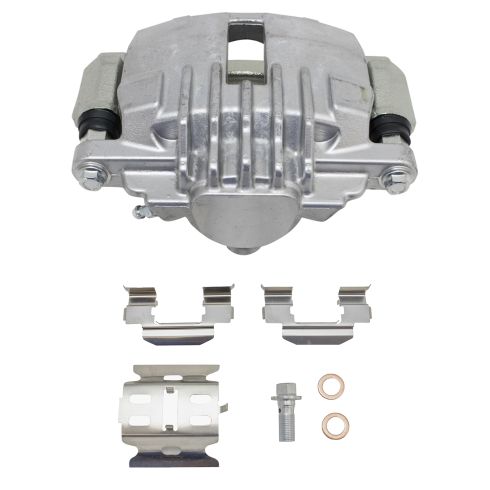 Chevrolet GMC Olds Isuzu Rear Semi-Metallic Premium G-Coated Brake Pad & Rotor Kit with Calipers TRQ Performance BKA35718 - Image 4
