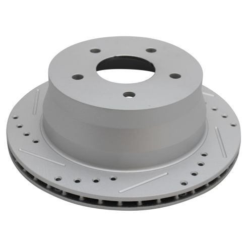 Chevrolet GMC Olds Isuzu Rear Semi-Metallic Premium G-Coated Brake Pad & Rotor Kit with Calipers TRQ Performance BKA35718 - Image 6