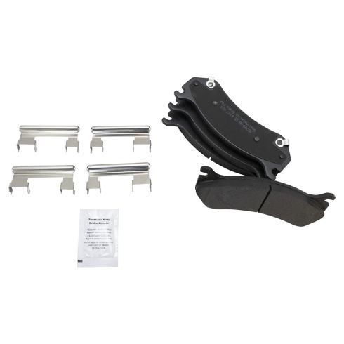 Chevrolet GMC Cadillac Front Semi-Metallic Premium G-Coated Brake Pad & Rotor Kit with Performance Calipers TRQ Performance BKA35733 - Image 2