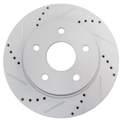 Dodge Durango Ram 1500 Front Semi-Metallic Premium G-Coated Brake Pad & Rotor Kit with Calipers TRQ Performance BKA35749 - Image 3