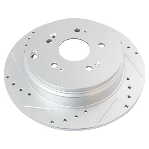 Honda CR-V Acura RDX Rear Semi-Metallic Premium G-Coated Brake Pad & Rotor Kit with Performance Calipers TRQ Performance BKA35767