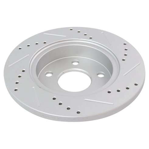 Chevrolet Pontiac Saturn Rear Semi-Metallic Premium G-Coated Brake Pad & Rotor Kit with Performance Calipers TRQ Performance BKA35770