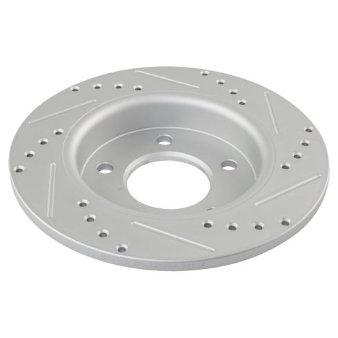 2009-13 Mazda 3 i Rear Semi-Metallic Premium G-Coated Performance Brake Pad & Rotor Kit with Calipers TRQ Performance BKA35772 - Image 3