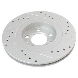 VW Beetle Golf Jetta Front Semi-Metallic Premium G-Coated Brake Pad & Rotor Kit with Performance Calipers TRQ Performance BKA35807