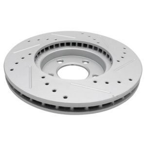 Ford Lincoln Mercury Front Semi-Metallic Premium G-Coated Brake Pad & Rotor Kit with Calipers TRQ Performance BKA35820