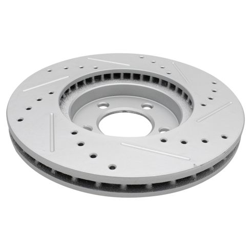 Ford Lincoln Mercury Front Semi-Metallic Premium G-Coated Brake Pad & Rotor Kit with Calipers TRQ Performance BKA35820