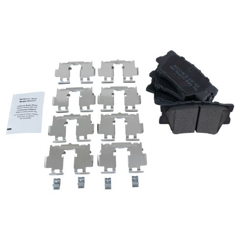2006-11 Toyota Rav4 Rear Semi-Metallic Premium G-Coated Performance Brake Pad & Rotor Kit with Performance Calipers TRQ Performance BKA35825 - Image 3