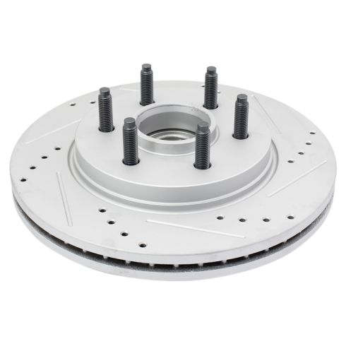 Ford F150 Lincoln Mark LT Front Semi-Metallic Premium G-Coated Brake Pad & Rotor Kit with Performance Calipers TRQ Performance BKA35832 - Image 2