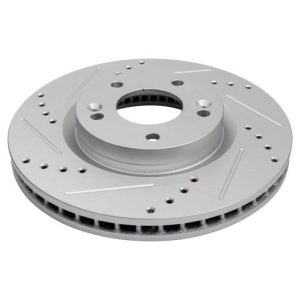 2007-09 Hyundai Santa Fe Front Semi-Metallic Premium G-Coated Performance Brake Pad & Rotor Kit with Calipers TRQ Performance BKA35834