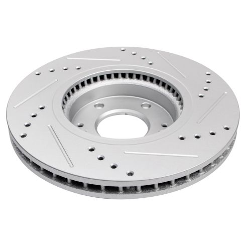 2007-09 Hyundai Santa Fe Front Semi-Metallic Premium G-Coated Performance Brake Pad & Rotor Kit with Calipers TRQ Performance BKA35834 - Image 2