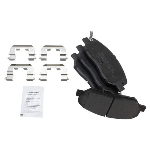 2007-09 Hyundai Santa Fe Front Semi-Metallic Premium G-Coated Performance Brake Pad & Rotor Kit with Calipers TRQ Performance BKA35834 - Image 4