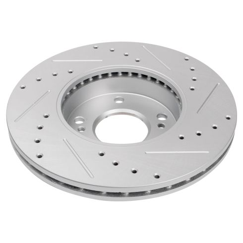 Nissan Maxima Infiniti I30 Front Driver & Passenger Side Semi-Metallic Premium G-Coated Brake Pad & Rotor Kit with Calipers TRQ Performance BKA35838