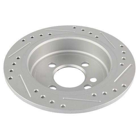Mini Cooper Rear Semi-Metallic Premium G-Coated Brake Pad & Rotor Kit with Performance Calipers TRQ Performance BKA35843
