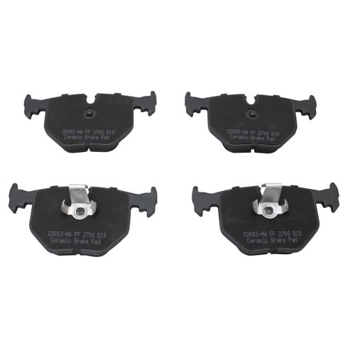 BMW X5 Rear Ceramic Premium G-Coated Brake Pad & Rotor Kit TRQ Performance BKA36326