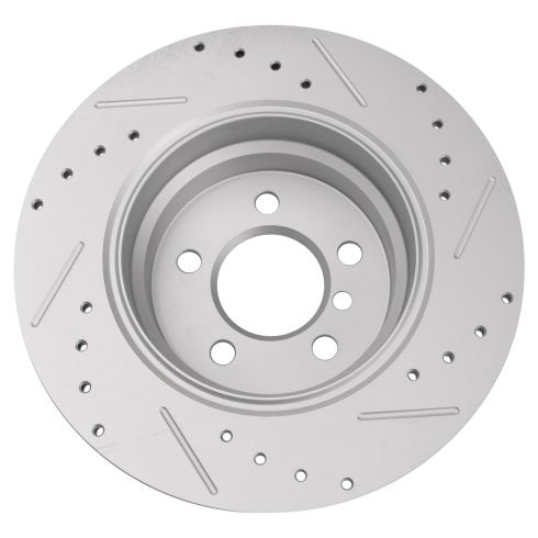 BMW X5 Rear Ceramic Premium G-Coated Brake Pad & Rotor Kit TRQ Performance BKA36326