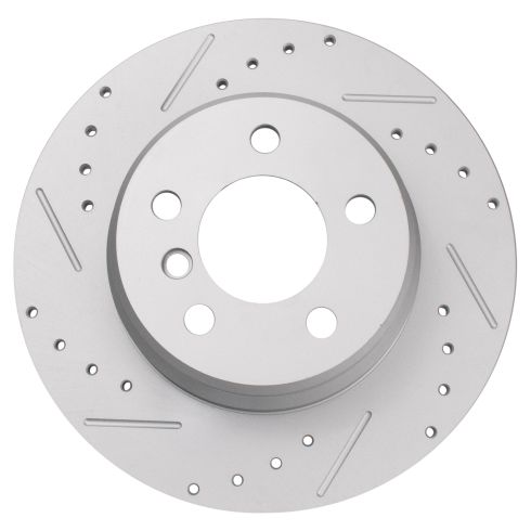 BMW X5 Rear Ceramic Premium G-Coated Brake Pad & Rotor Kit TRQ Performance BKA36326