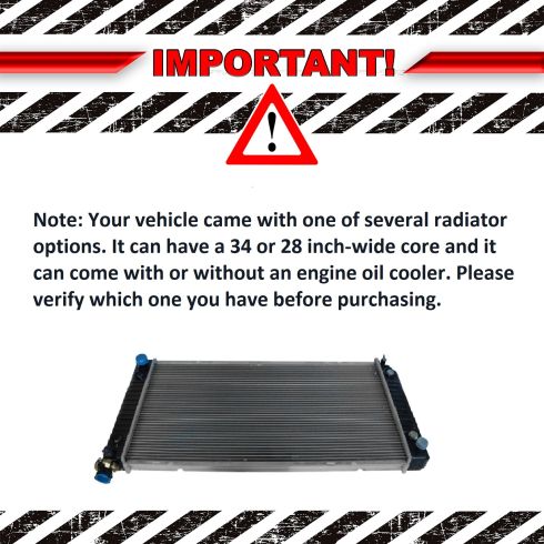 Chevrolet GMC Radiator TRQ RDA82615