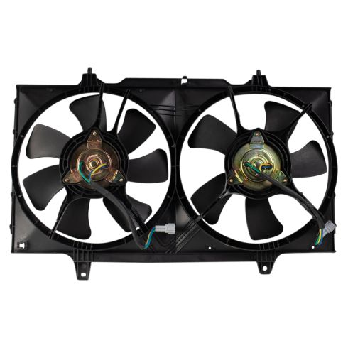 1998-01 Nissan Altima L4 2.4L Dual Radiator & Condenser Fan Assembly TRQ RFA80466