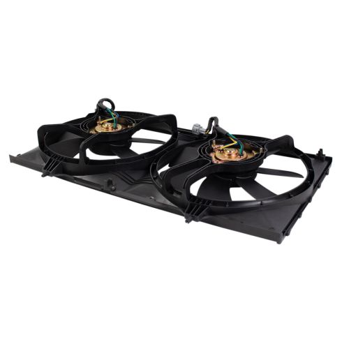 1998-01 Nissan Altima L4 2.4L Dual Radiator & Condenser Fan Assembly TRQ RFA80466