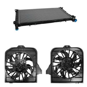 Dodge Chrysler 3 Piece Radiator & Fan Kit TRQ RFA80174