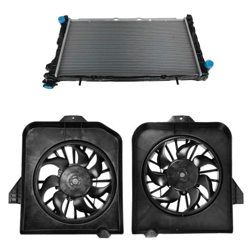 Dodge Chrysler 3 Piece Radiator & Fan Kit TRQ RFA80174