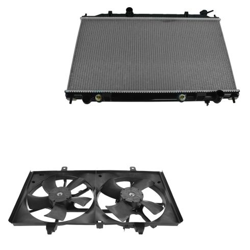 Nissan Altima Maxima 2 Piece Radiator & Fan Kit TRQ RFA80087