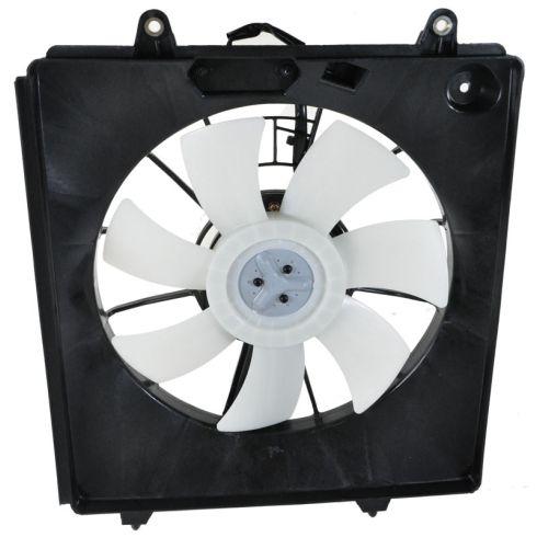 2007-09 Honda CR-V Engine Cooling Fan Assembly with A/C Condenser Cooling Fan Assembly 2 Piece Set TRQ RFA81505