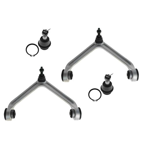 2002-05 Dodge Ram 1500 Truck Front 4 Piece Control Arm with Ball Joint Set TRQ PSA56096
