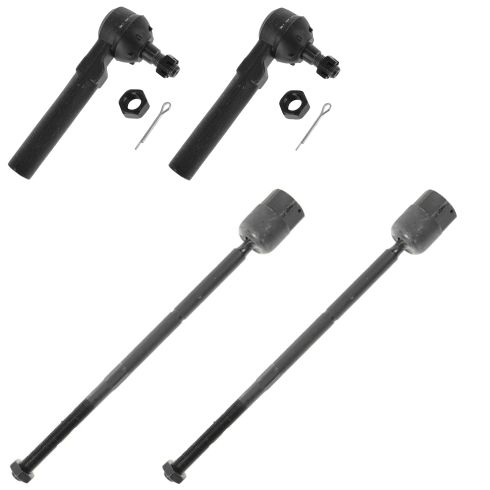 1994-04 Ford Mustang Front Inner & Outer 4 Piece Tie Rod Set TRQ PSA55104