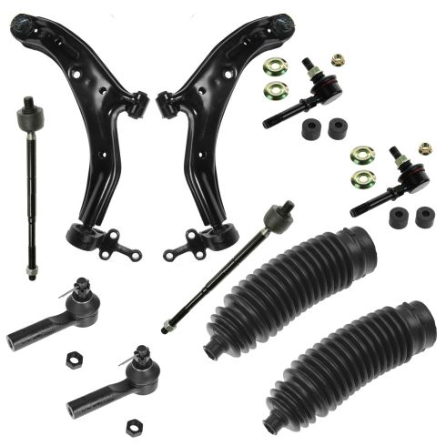 Nissan Sentra Front 10 Piece Steering & Suspension Kit TRQ PSA58875