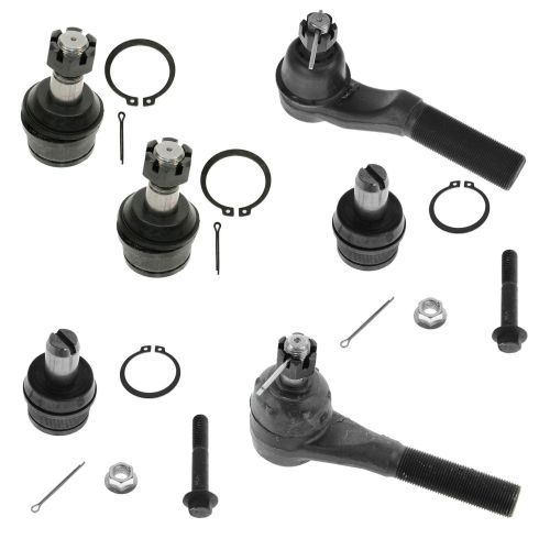 1987-96 Ford F150 Truck Rear Wheel Drive Front 6 Piece Steering & Suspension Kit TRQ PSA59099