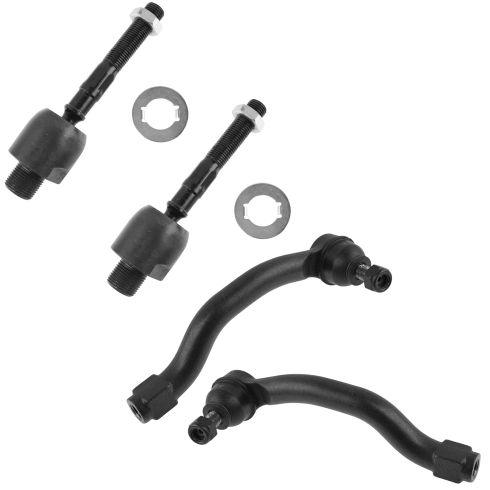 2008-12 Honda Accord Front Inner & Outer 4 Piece Tie Rod Set TRQ PSA55260