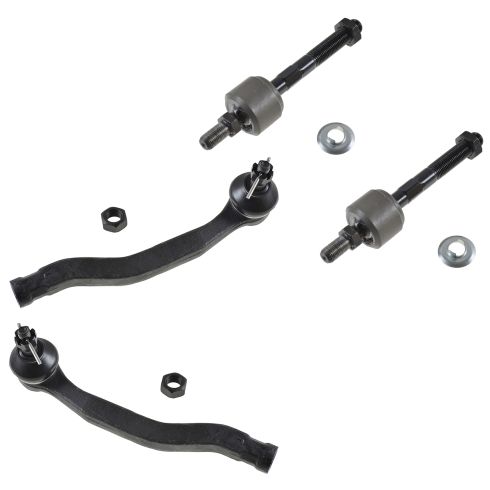1990-93 Honda Accord Front Inner & Outer 4 Piece Tie Rod Set TRQ PSA55291