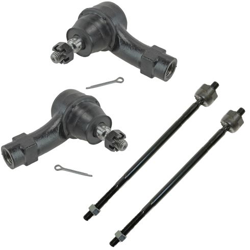 2008 Ford Focus Front Inner & Outer 4 Piece Tie Rod Set TRQ PSA55328