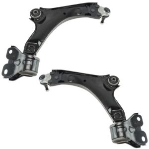 2008-15 Land Rover LR2 Front Driver & Passenger Side Lower 2 Piece Control Arm with Ball Joint Set TRQ PSA62536