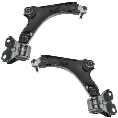2008-15 Land Rover LR2 Front Driver & Passenger Side Lower 2 Piece Control Arm with Ball Joint Set TRQ PSA62536