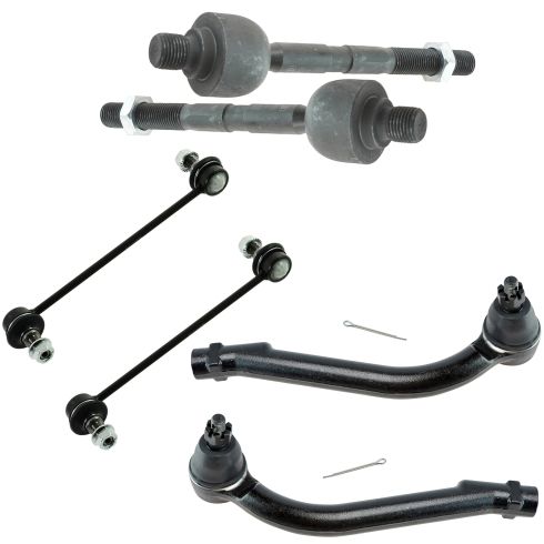 Hyundai Kia Front 6 Piece Steering & Suspension Kit TRQ PSA59370
