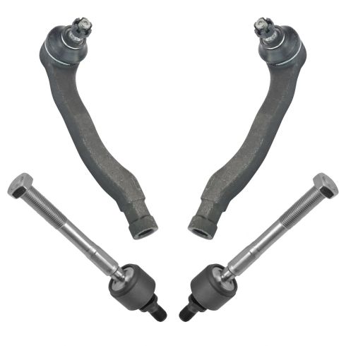 1990-93 Acura Integra Front Inner & Outer 4 Piece Tie Rod Set TRQ PSA55392