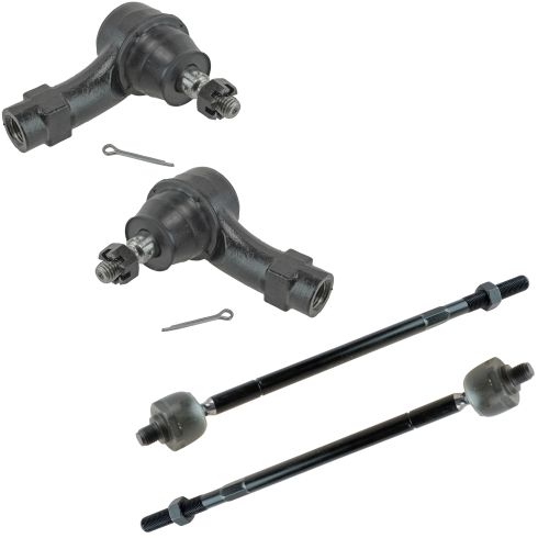 2009-11 Ford Focus with Variable Power Steering Front Inner & Outer 4 Piece Tie Rod Set TRQ PSA55491