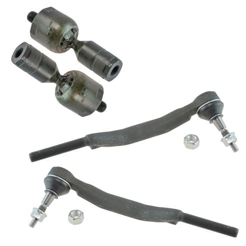 2005-11 Cadillac STS without Variable Assist Steering Front Inner & Outer 4 Piece Tie Rod Set TRQ PSA55524